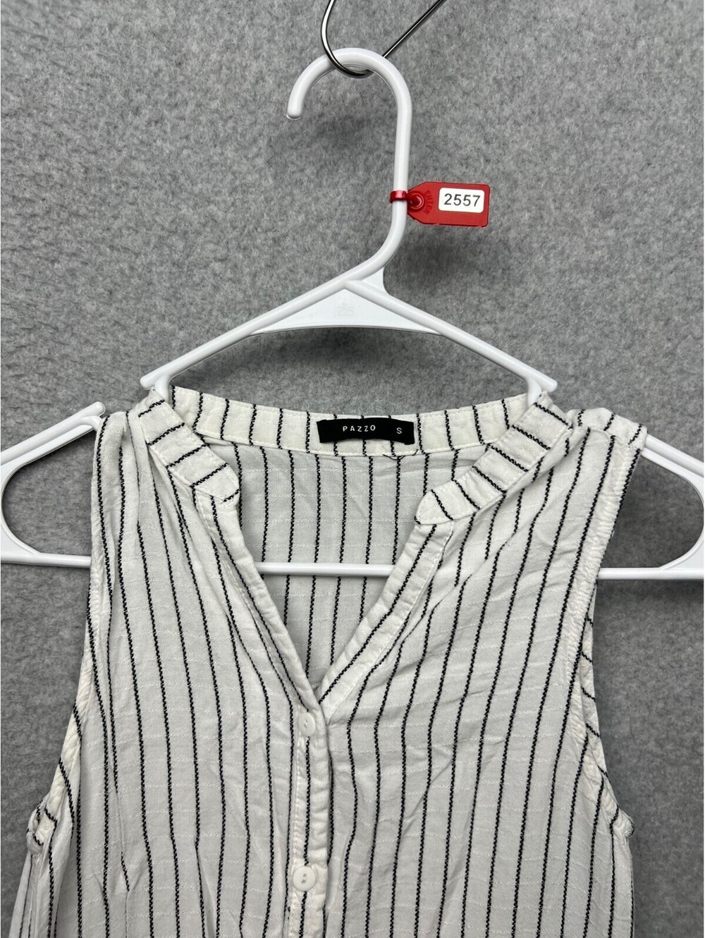 PAZZO Button Up Shirt Dress Womens S Striped Beach Simple Casual - Picture 9 of 9